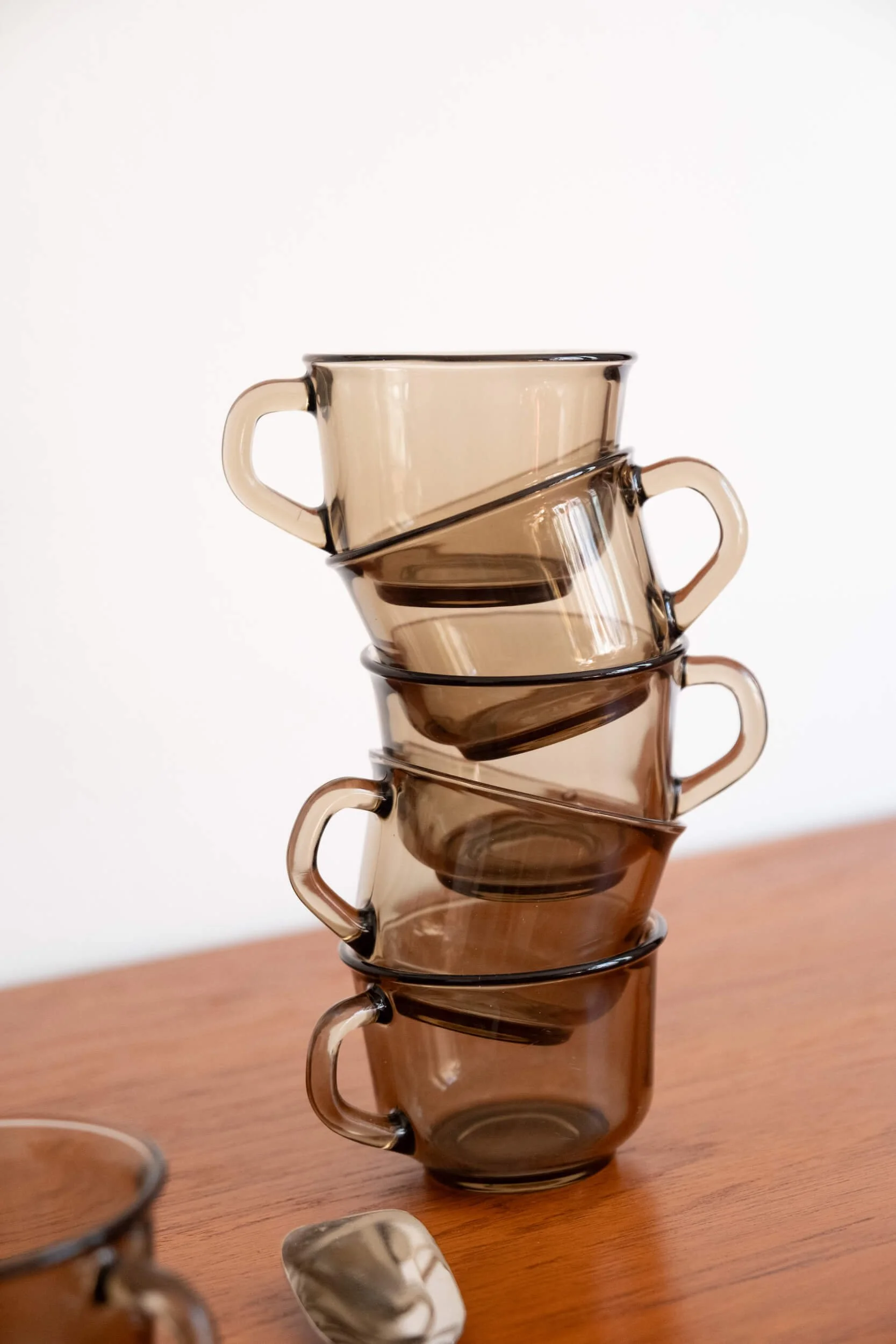 Ensemble de 6 tasses à café - Arcoroc, made in France, années 70