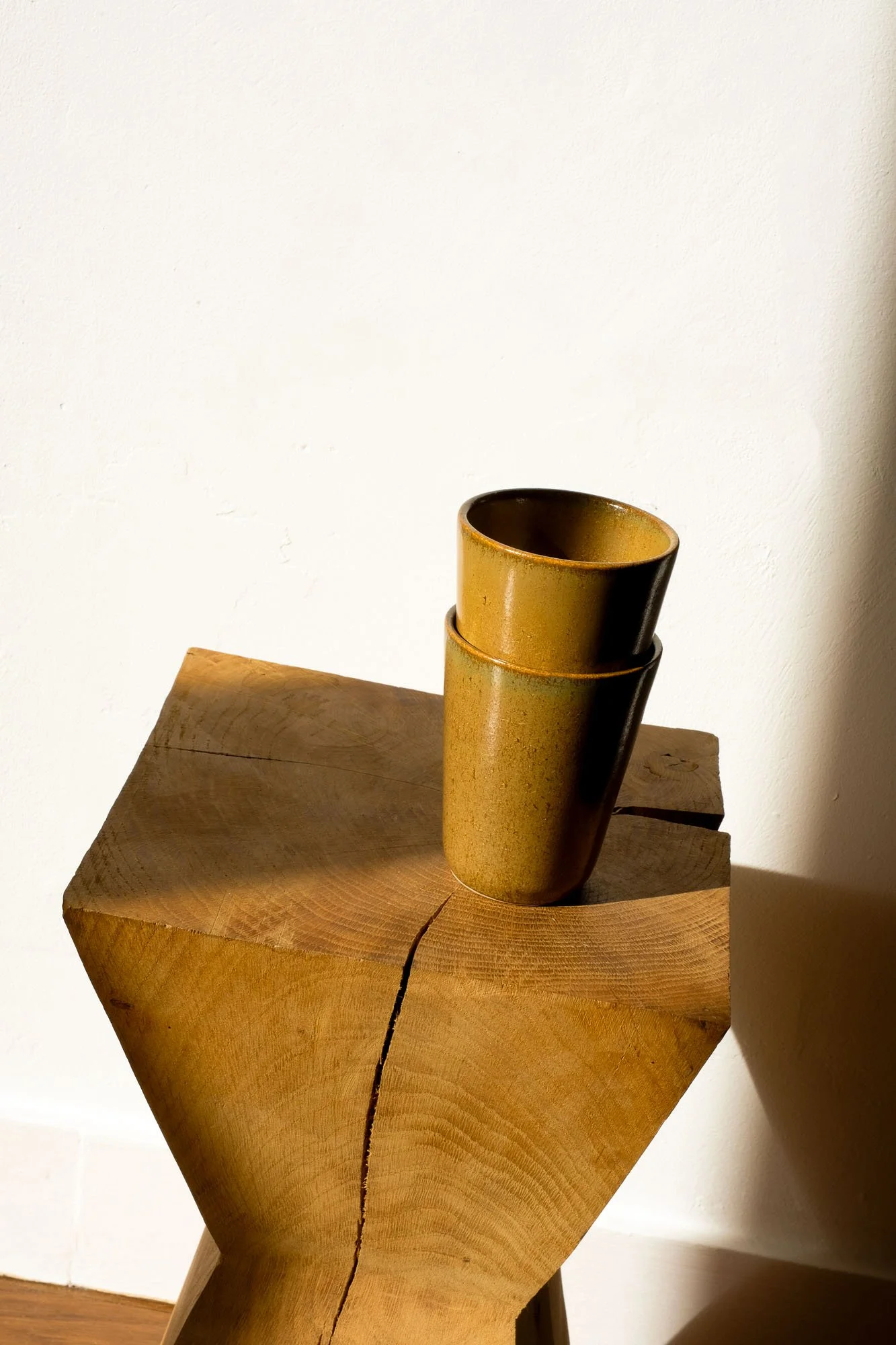Paire de tasses en Grès Digoin - Années 60-70
