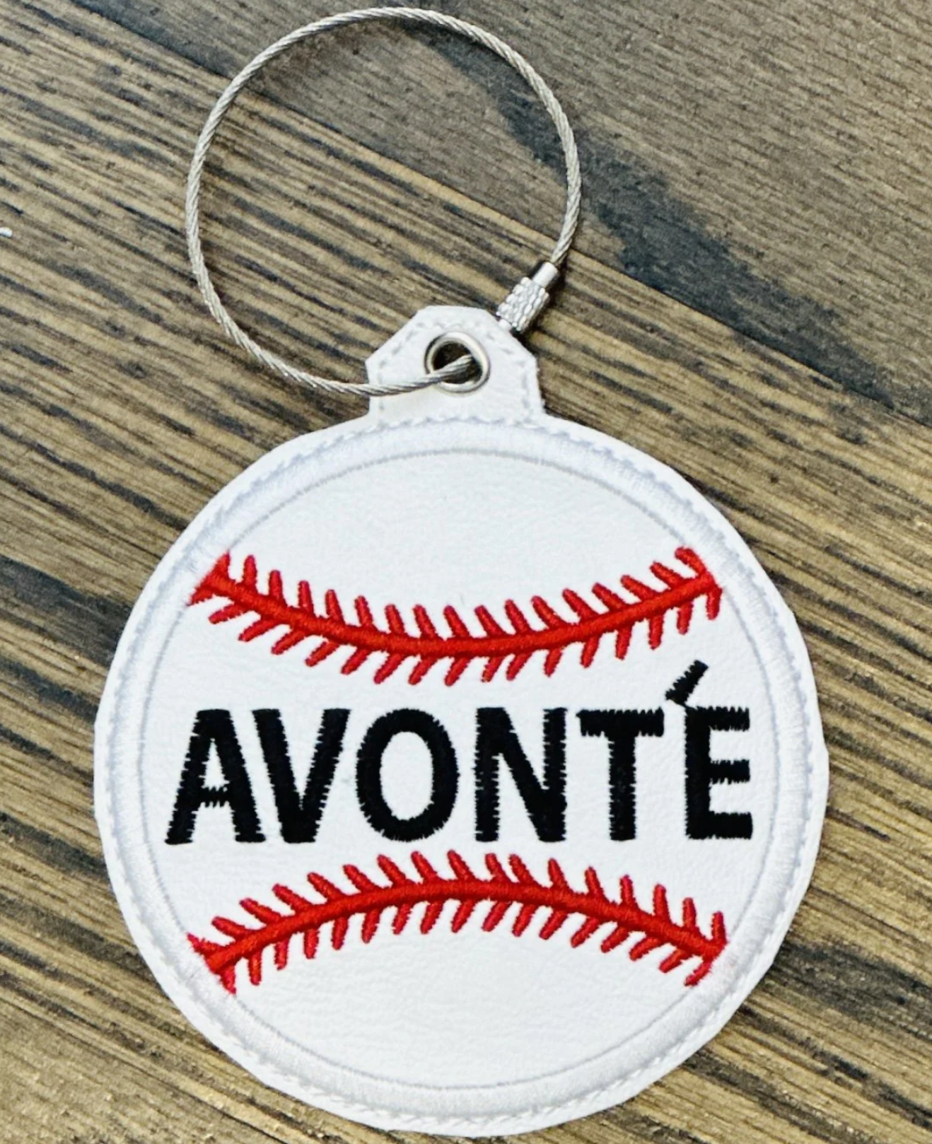BASEBALL EMBROIDERED BAG TAG