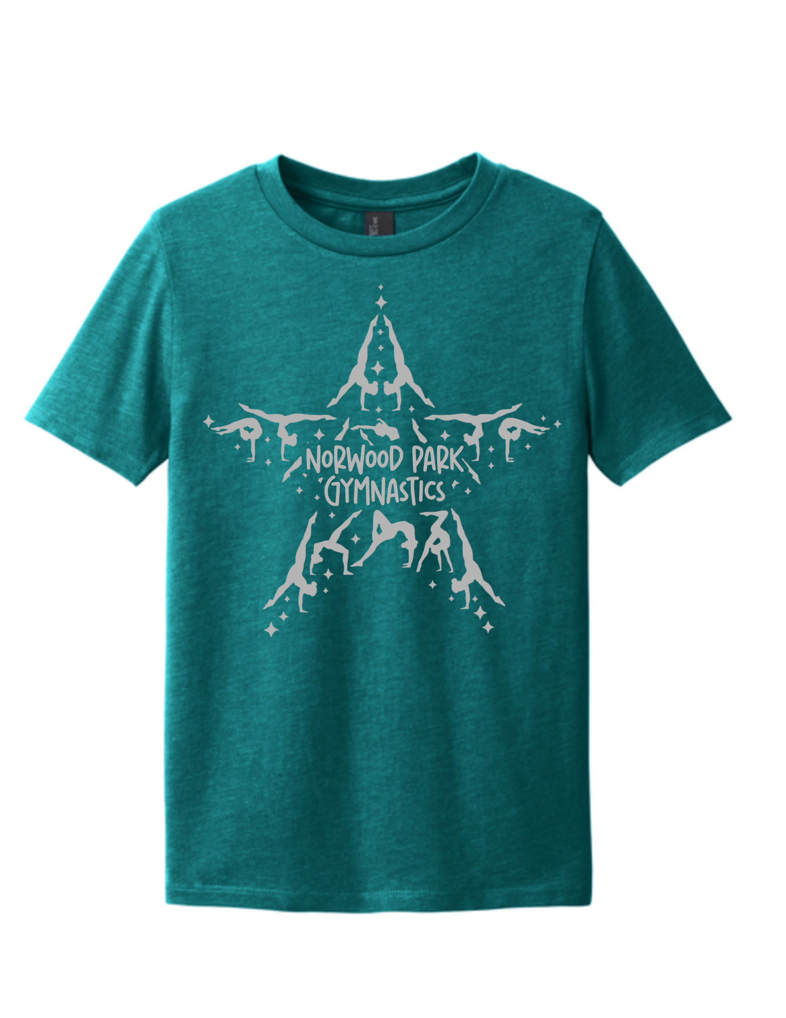 NP GYMNASTICS HEATHER TEAL T-SHIRT