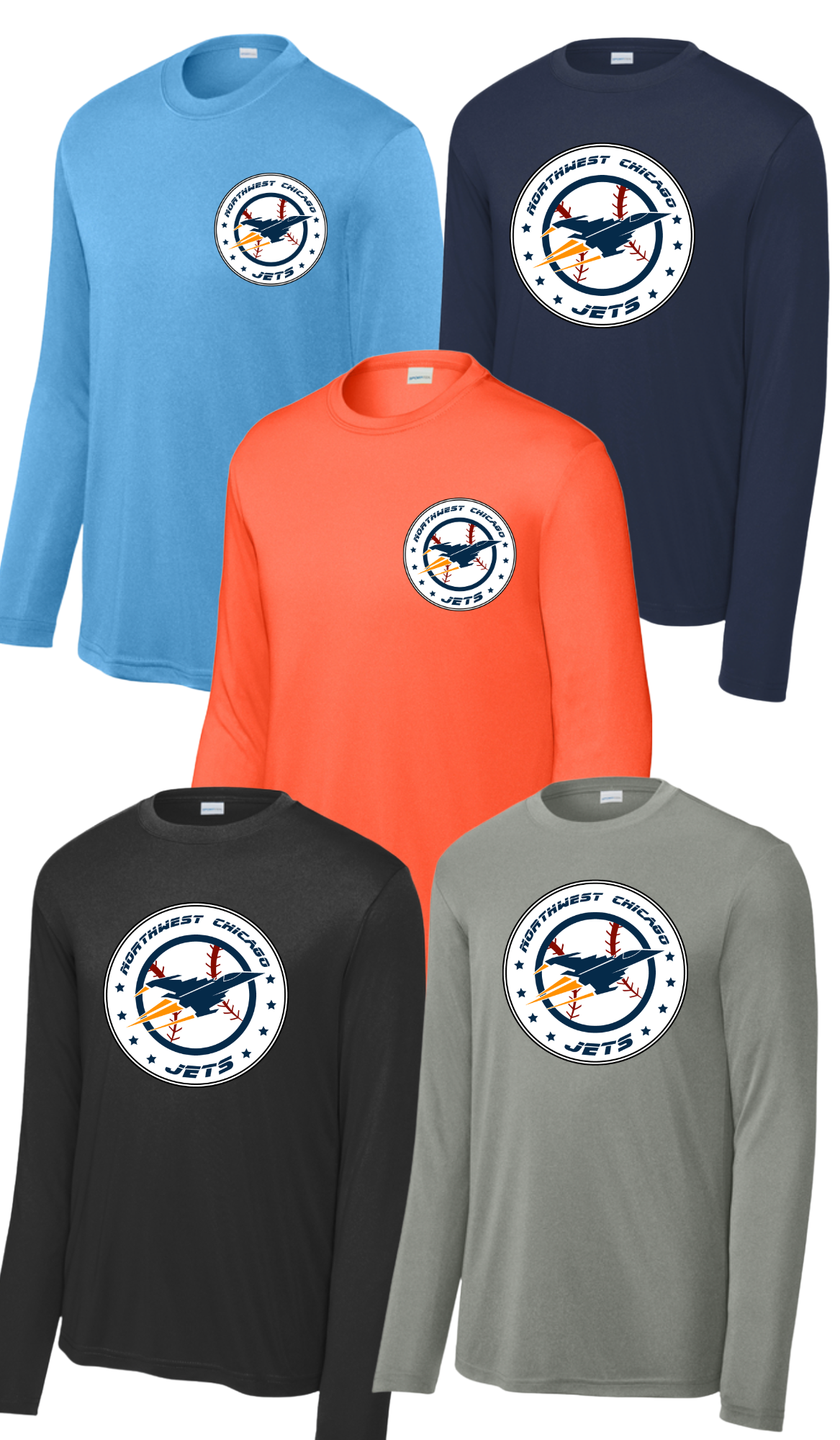 NWC Jets Adult Dryfit Performance Long Sleeve