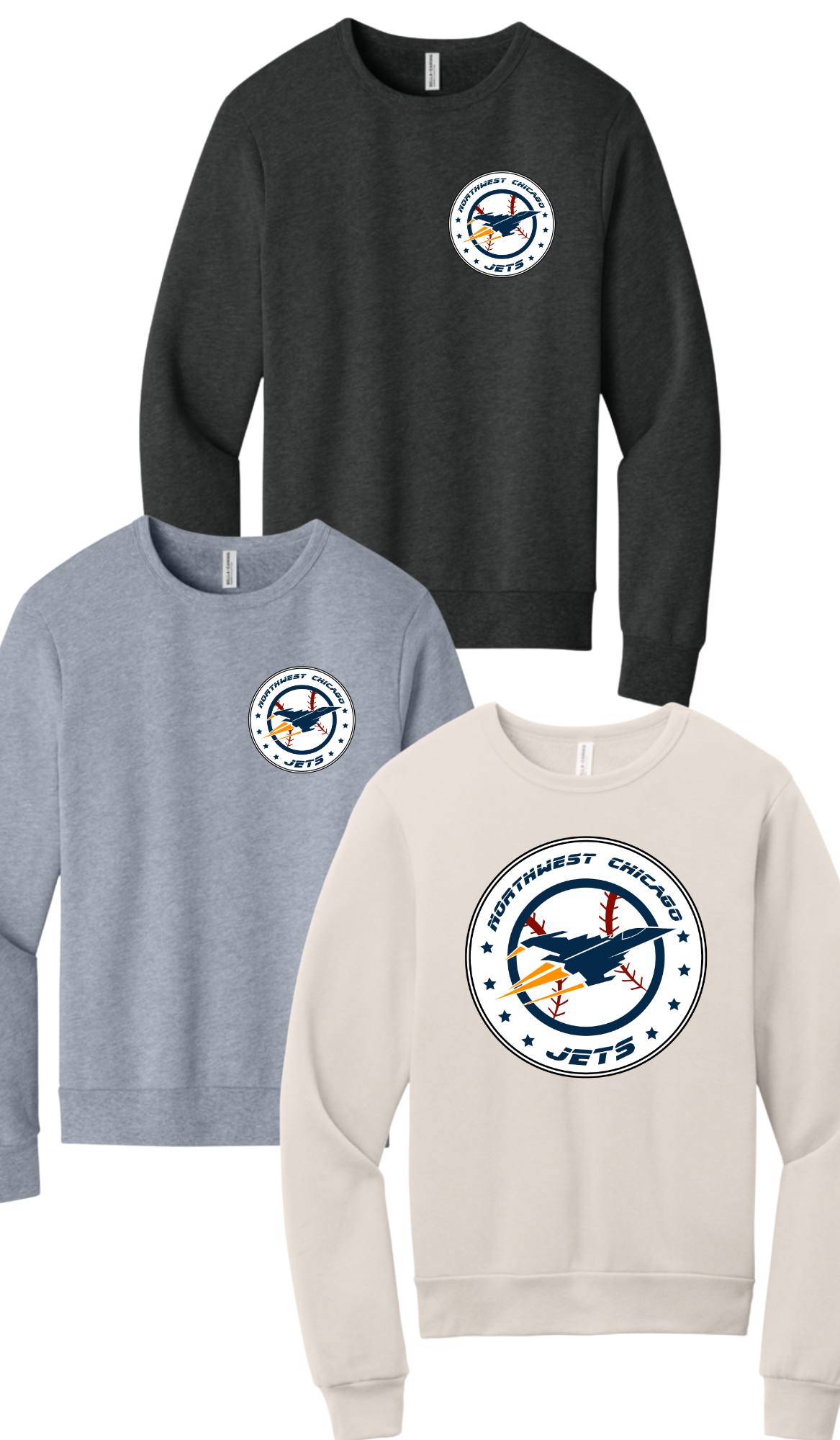 NWC Jets Bella Canvas Crewneck Sweatshirt