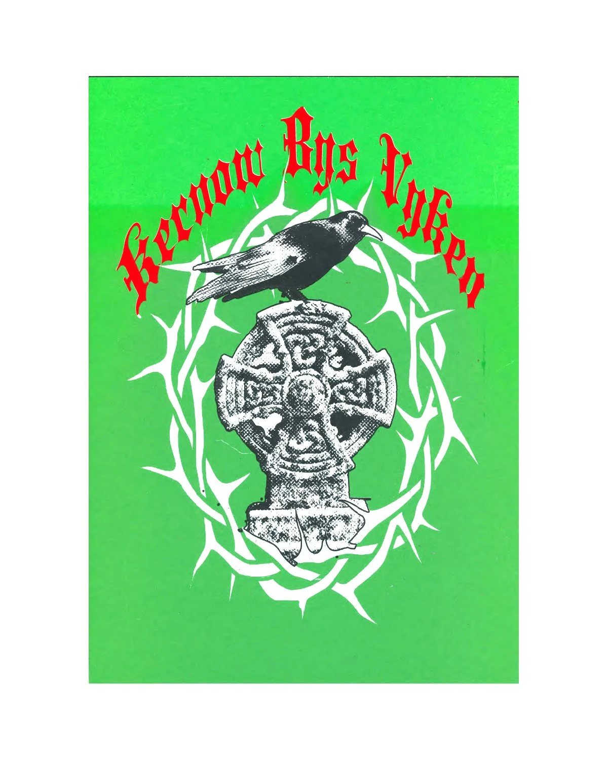 KBV (bright green), 2025. tricolour screenprint on card. A3.