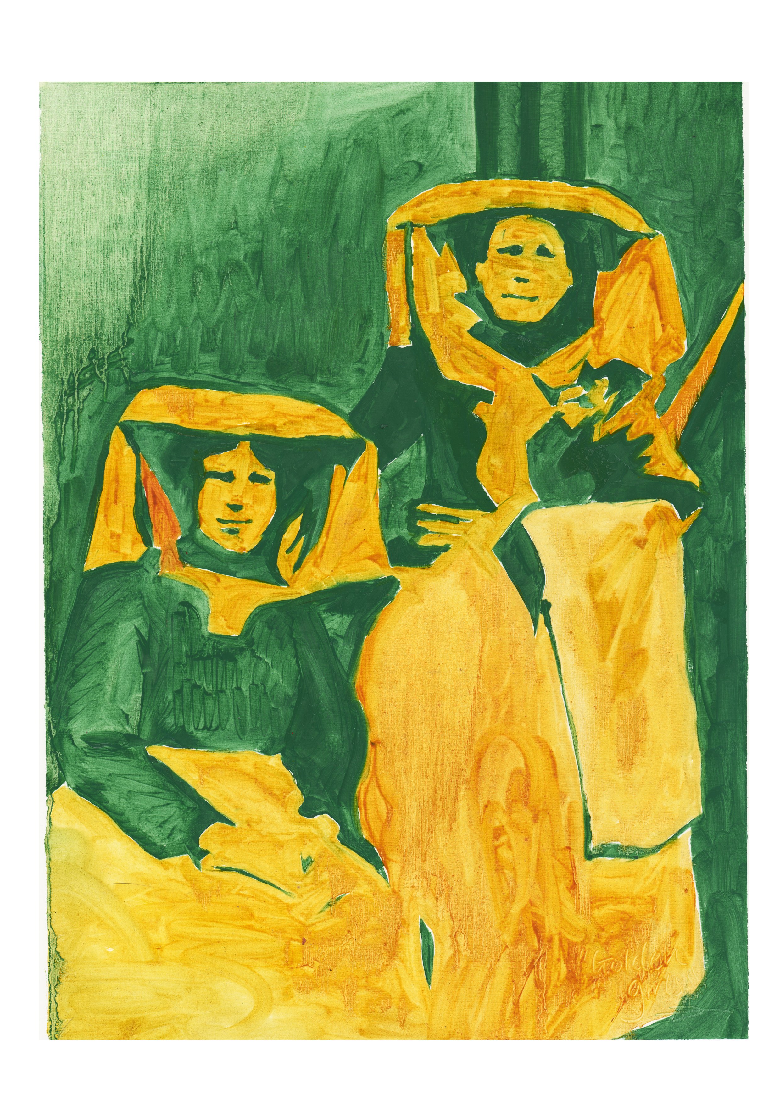 Bal Maidens, 2026, Oil on A2 oil painting paper.