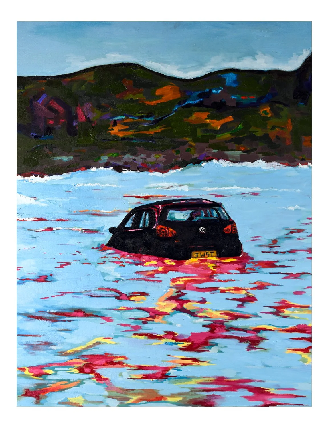 You Can't park there! 2025. 44”x60", oil on canvas.