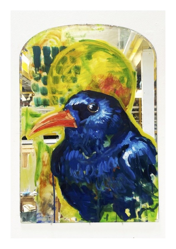 Palores, 2025, oil on glass.