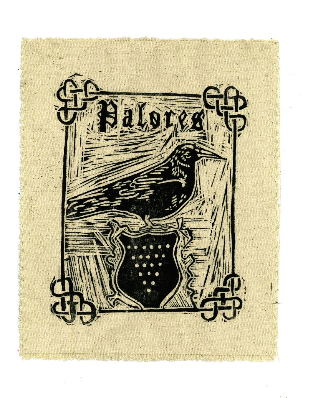 Palores, 2024, lino print on cotton duck. A3.
