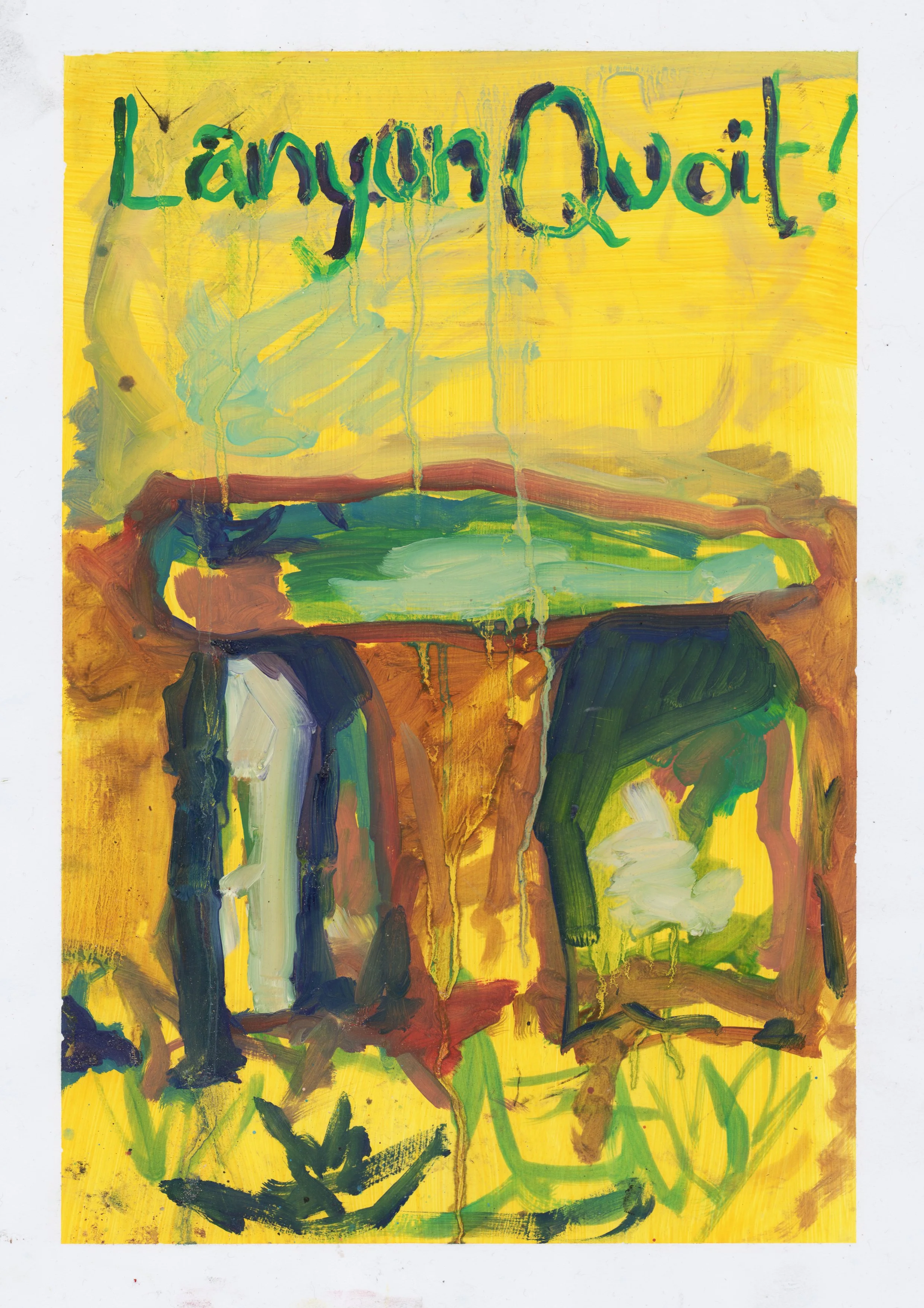 Lanyon Quoit!, 2025, Oil on A3 paper.