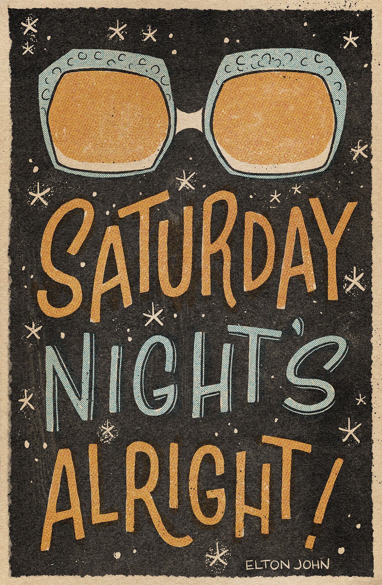 Lettering_saturday nights alright.jpg