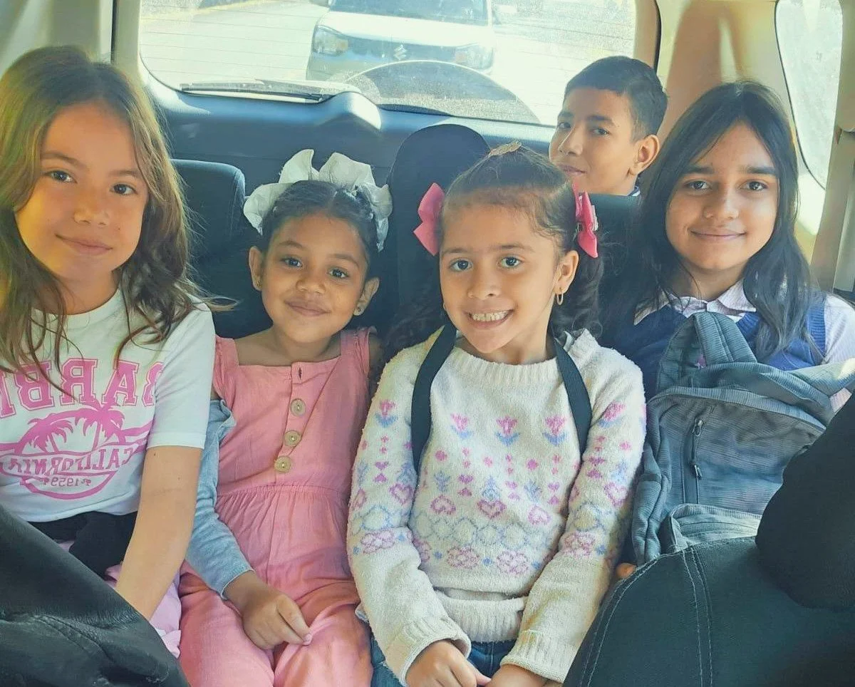 A group of our students excited to head to school.