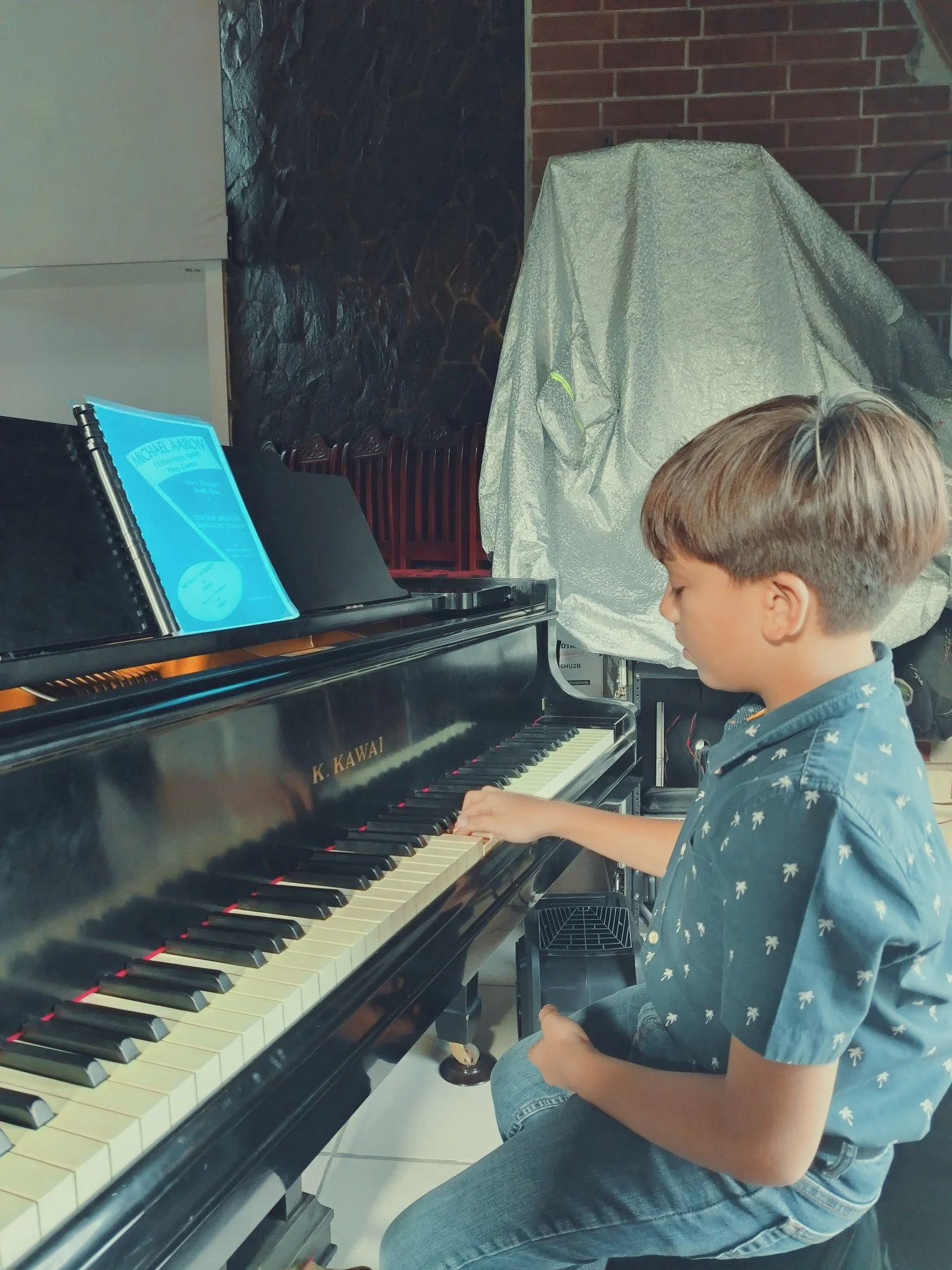 Your donations have blessed our facility with recent improvements. Even with construction going on, our piano lessons continue. 