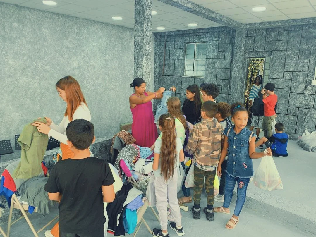 Community members come to our school for much needed supplies, in addition to a life-changing education. 