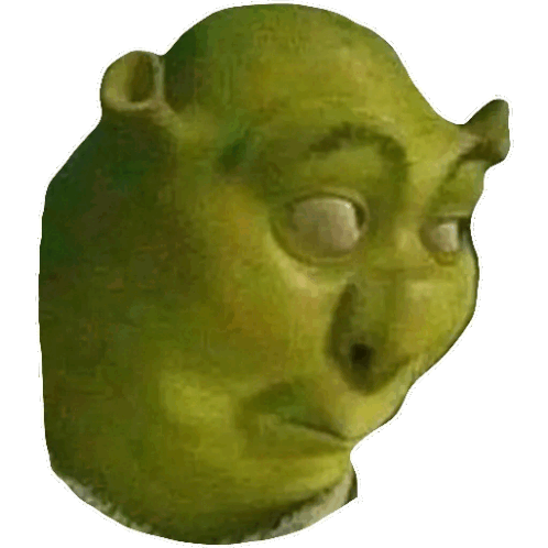 Caricatura de un personaje con cara de pez, de color verde, con ojos grandes y expresión pensativa.