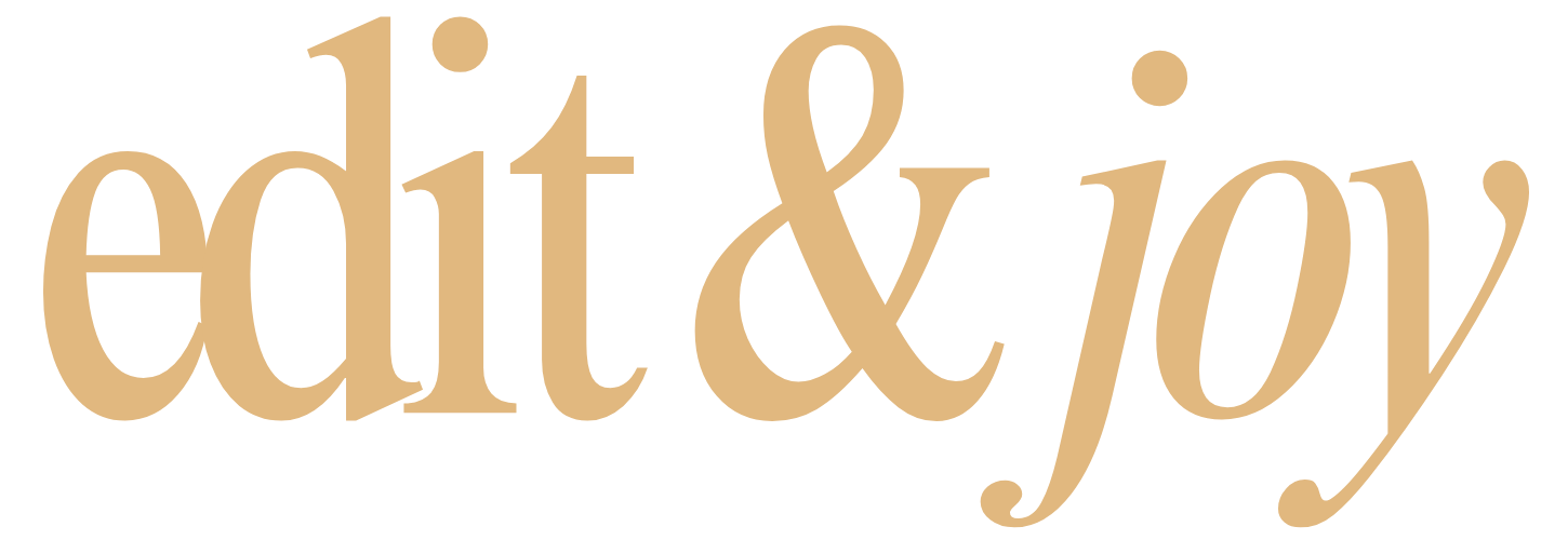 Gold Edit & Joy text