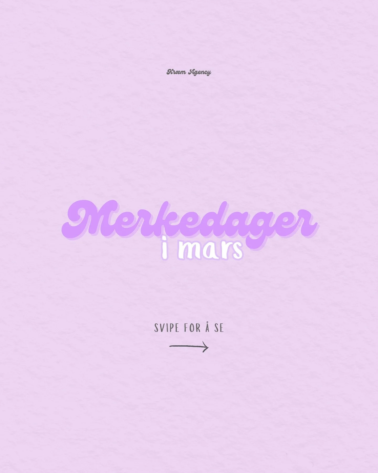 Vi teller ned til sommer 🌷☀️
Men f&oslash;rst: mars.

Vi har samlet en oversikt over alle merkedager i mars som du kan bruke i din innholdsplan🤩

👉 Svipe for &aring; se hvilke merkedager du kan inkludere i din strategi! 

#kr&aelig;m #sosialemedie