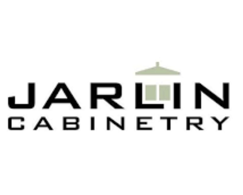 Logo for JARLIN CABINETRY with a stylized cabinet or house roof above the text.