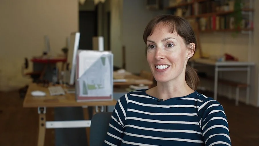 Interview shot of Sharon Burdett