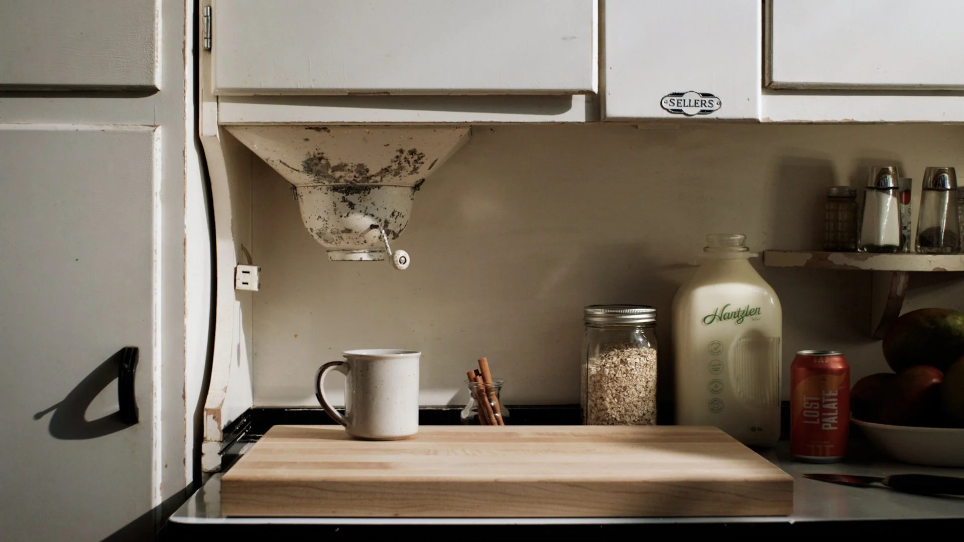 Production still, vintage kitchen counter top
