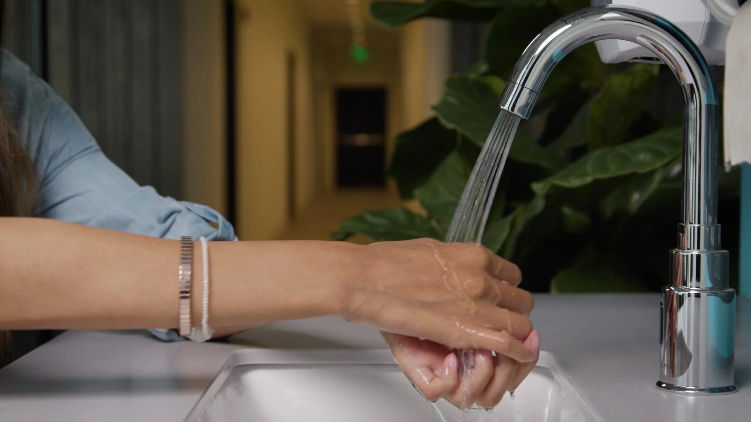 Closeup of handwashing