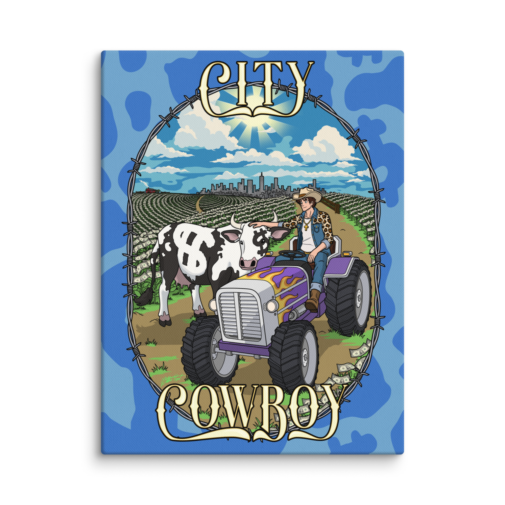 CITY COWBOY "THE FARMER" - Canvas