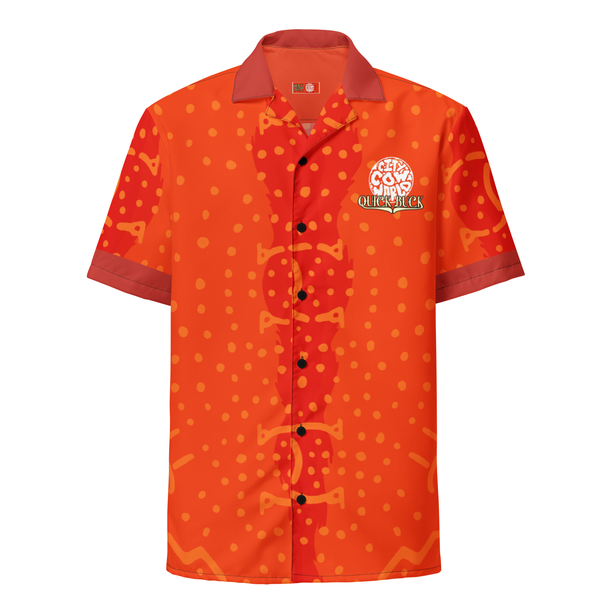 QUICK BUCK BUTTON UP - ORANGE