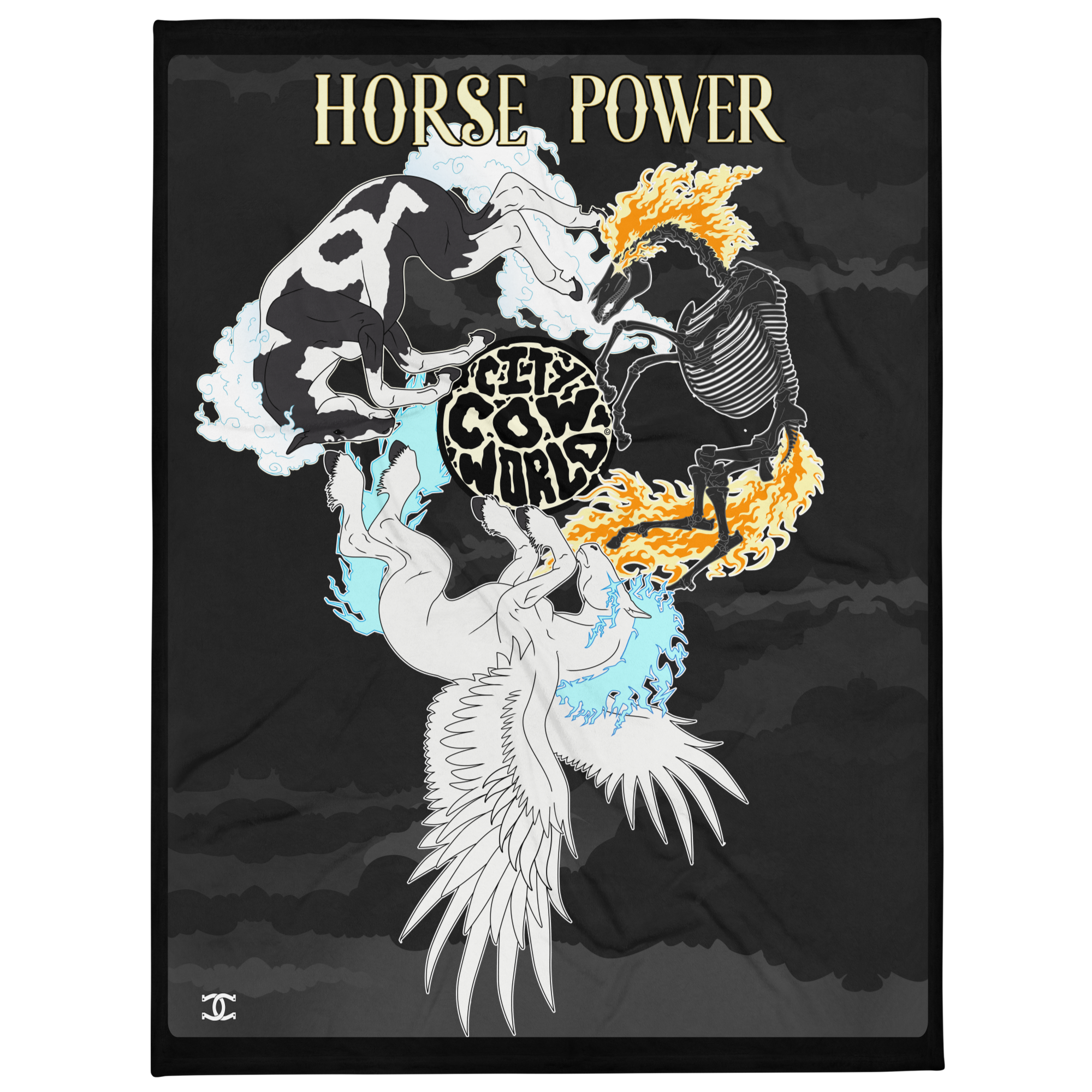 HORSE POWER - Throw Blanket