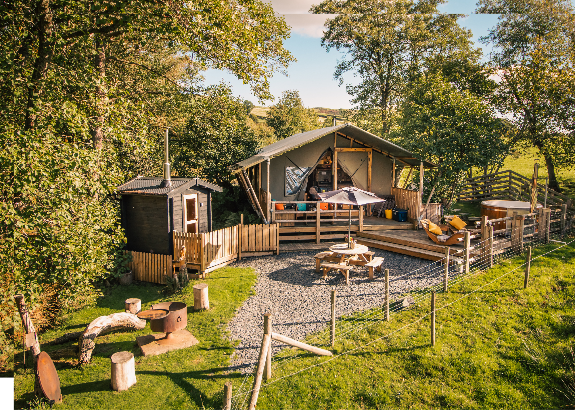 Lon Lodges and the Cambrian Mountains After Dark