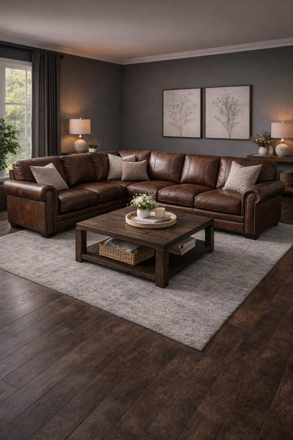 Cleaning - Leather Sectional (Over 12ft)
