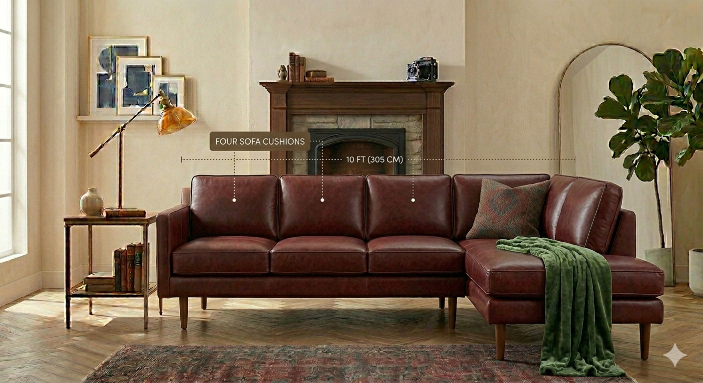 Cleaning - Leather Sectional (over 7ft)
