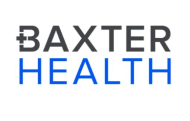 Baxter Health logo with 'Baxter' in black and 'Health' in blue.