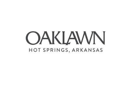 Logo of Oaklawn Hot Springs Arkansas with black text on a white background.