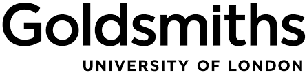Goldsmiths, University of London logo in black and white.
