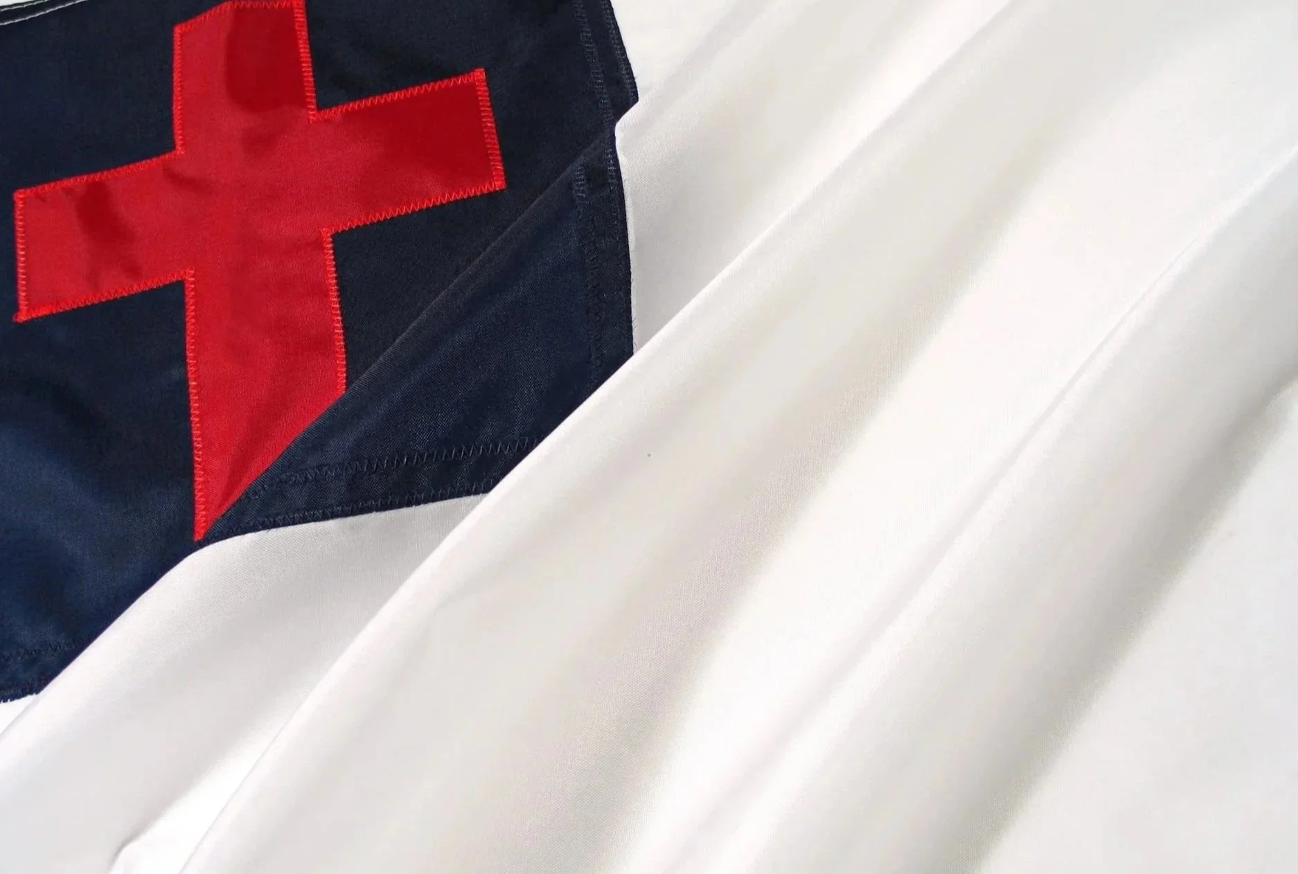 The Christian flag flying at the Ultimate Sacrifice Flag Foundation Virginia Military Memorial.
