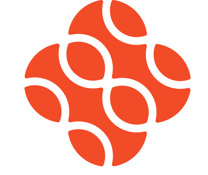 Een abstract design met rode en zwarte gelijke delen