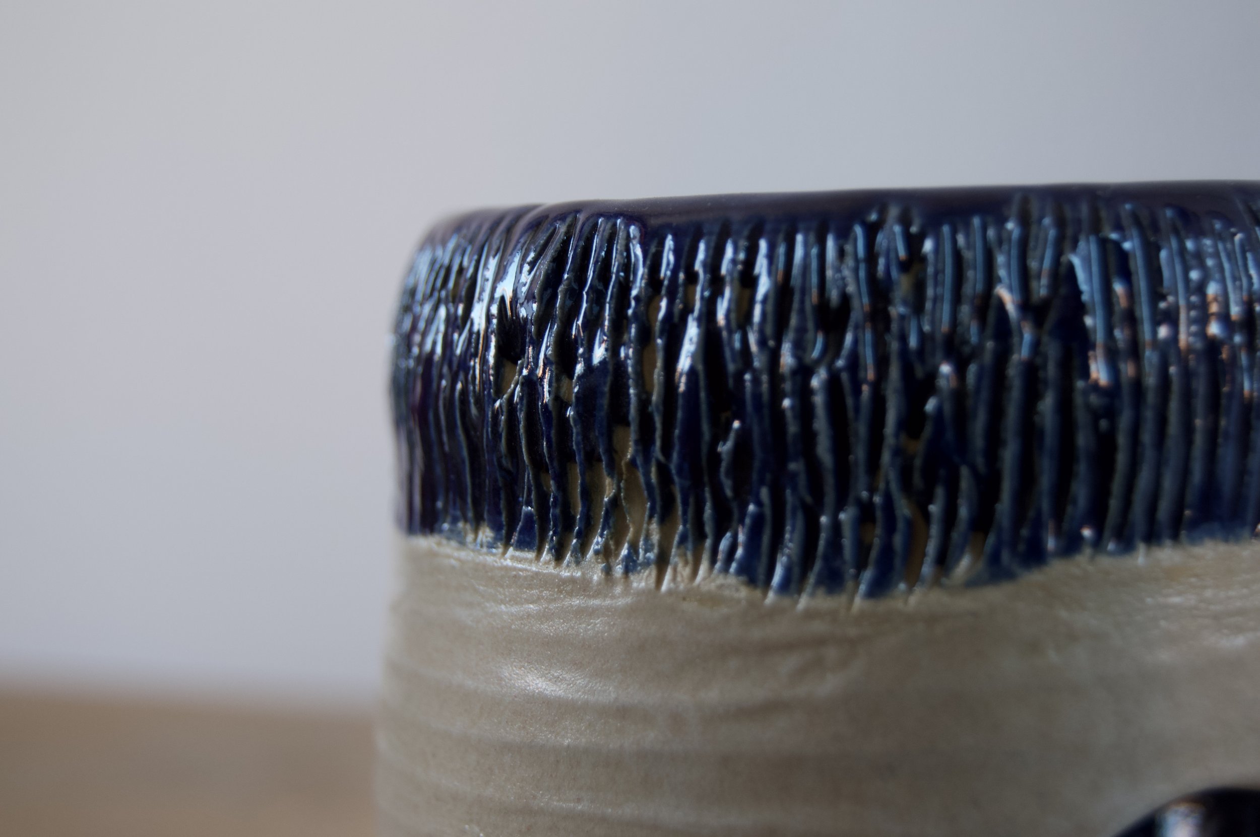 White stoneware vase