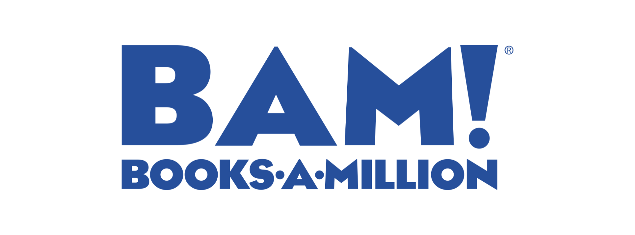 BAM! Books A Million logo in blue text