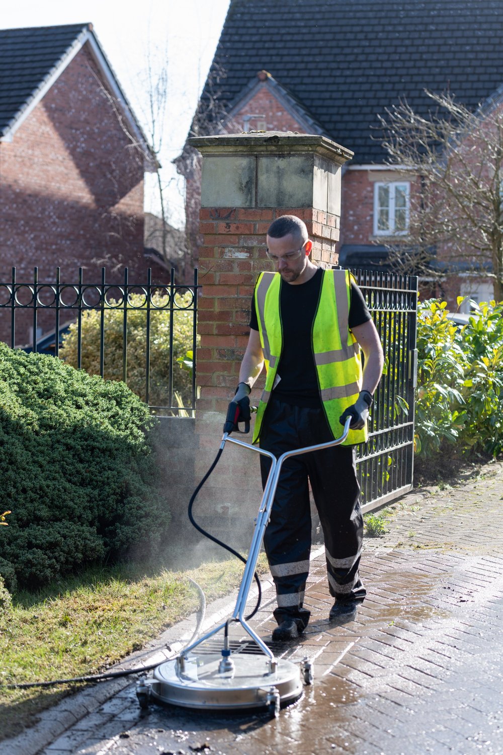 Block paving driveway restoration in Cheshire