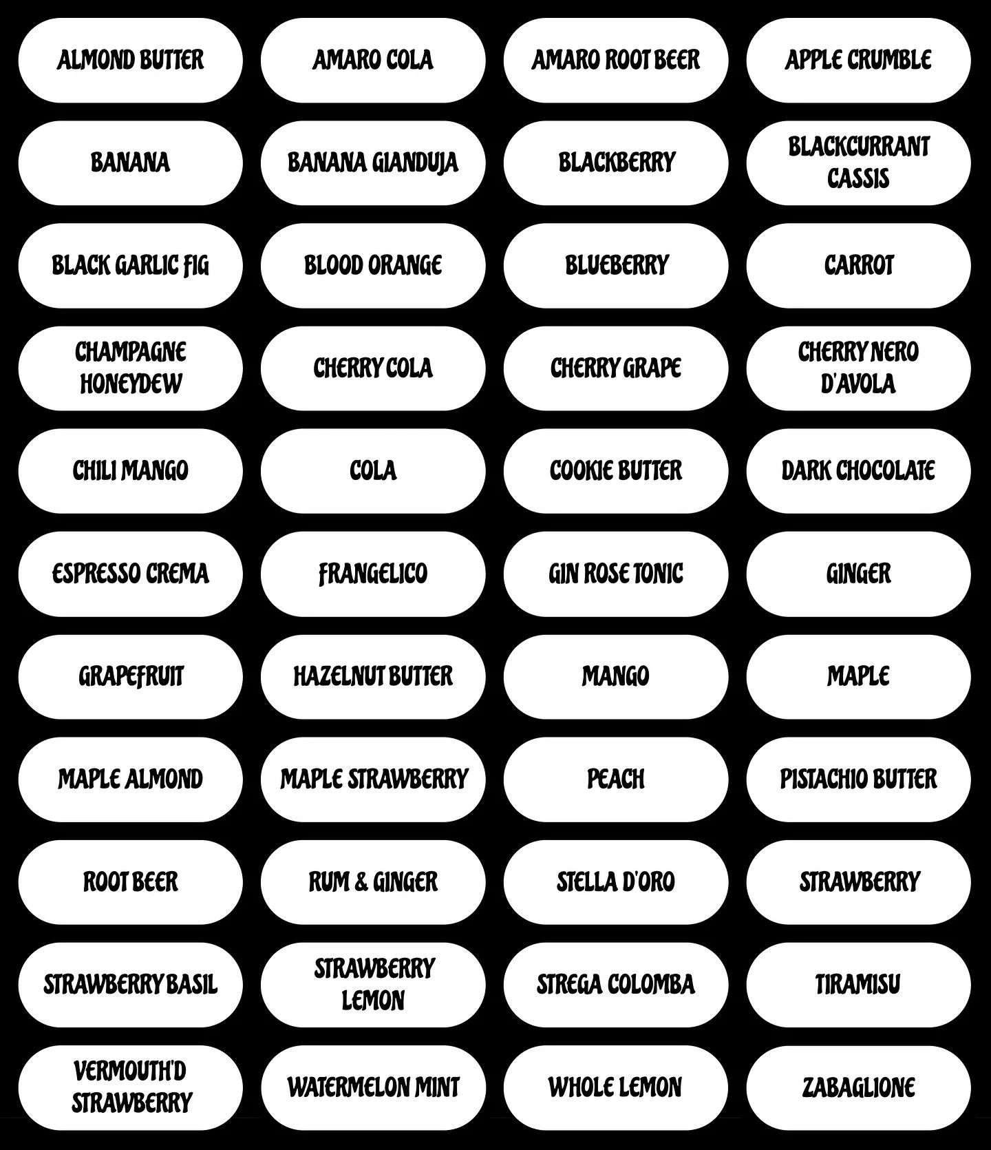 Sorbetti flavor list is growing