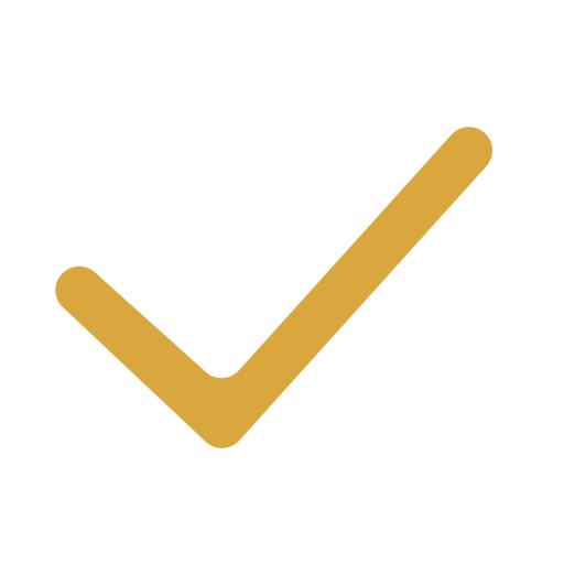 A black background with a gold checkmark in the center.