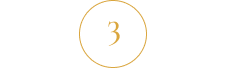 A white circle with the number 3 inside, outlined in gold.