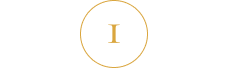 Letter I in a gold circle