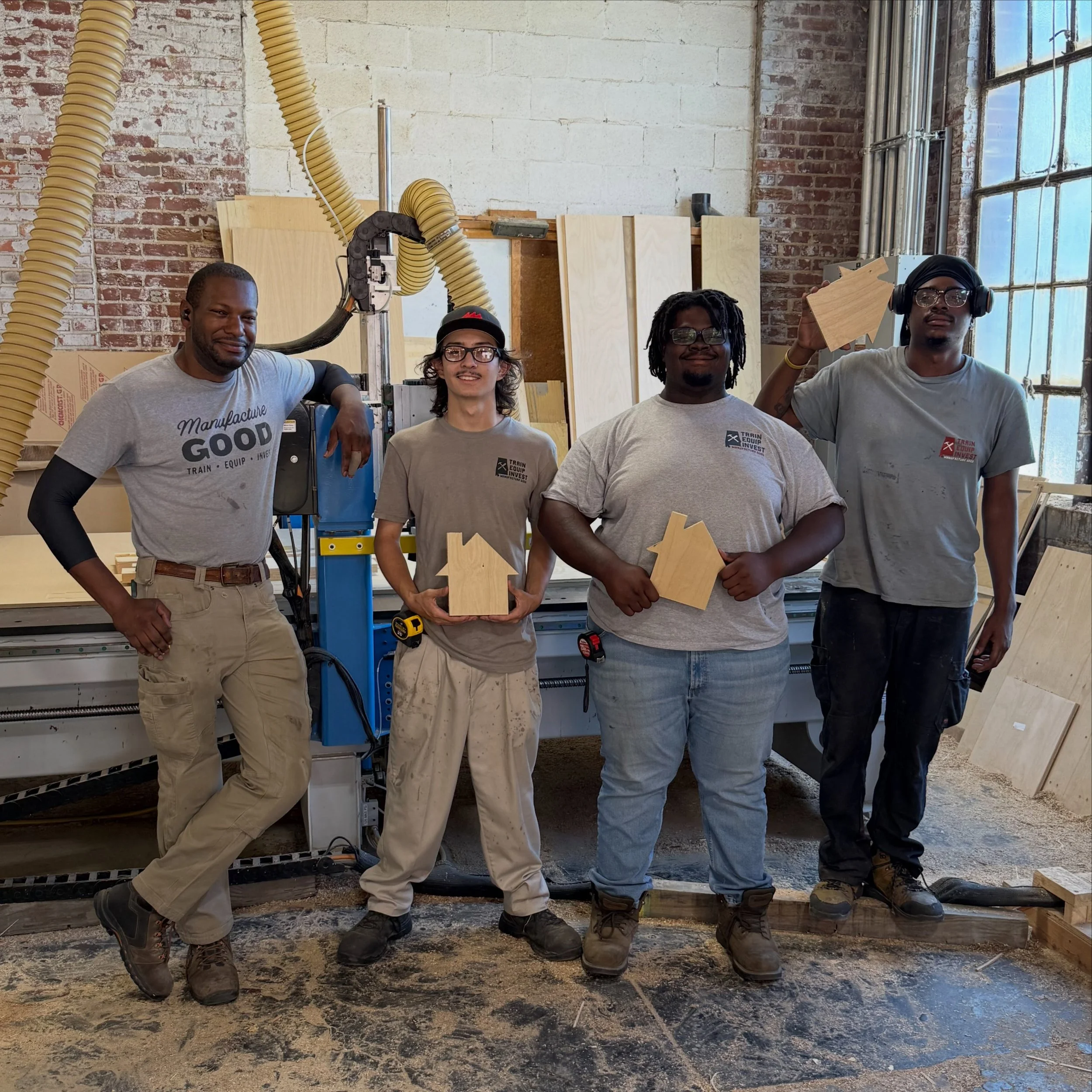 Our apprentices got some training with our CNC (Computer Numerical Control) machine, which is able to translate digital designs into precise shapes. We use this machine a lot in production and it&rsquo;s super cool that we have a CNC pro on staff to 