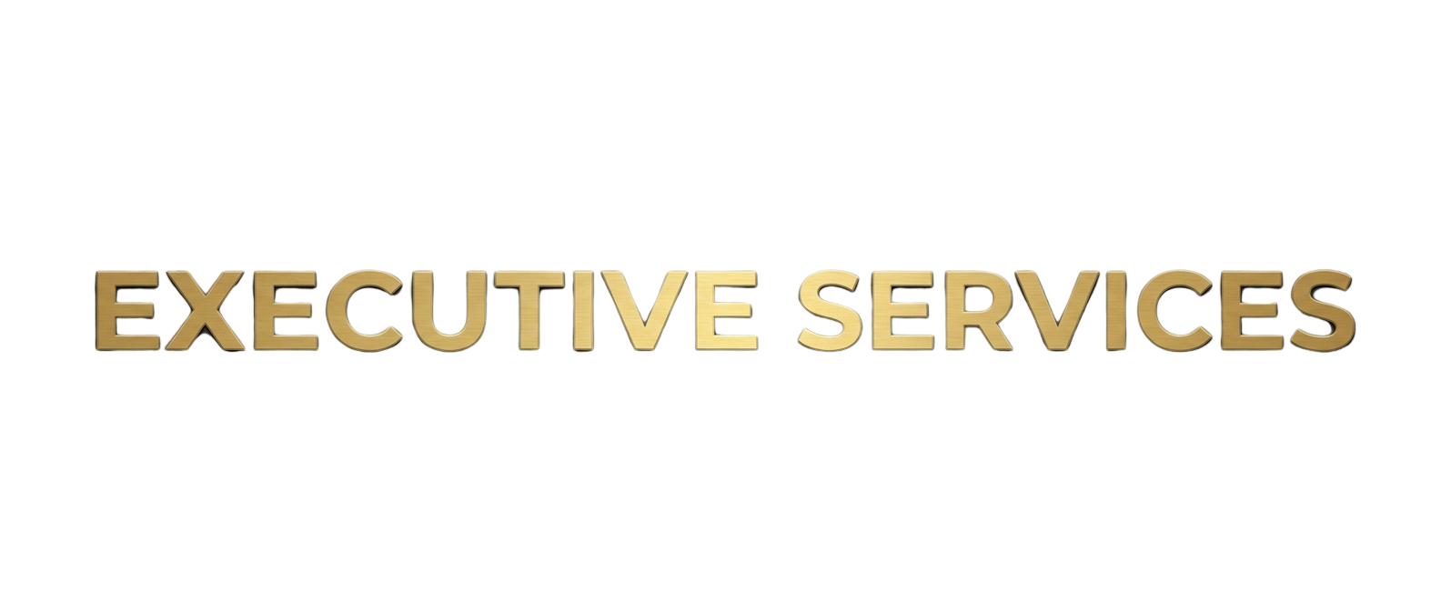 Golden 3D text that reads "EXECUTIVE SERVICES"