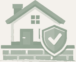 Illustration of a house with a shield, symbolizing how accurate bookkeeping builds a strong financial foundation for small businesses.