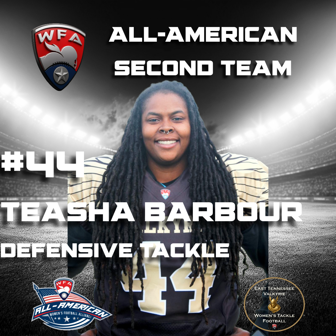 All-American Second Team, Teasha Barbour, #44, Defensive Tackle