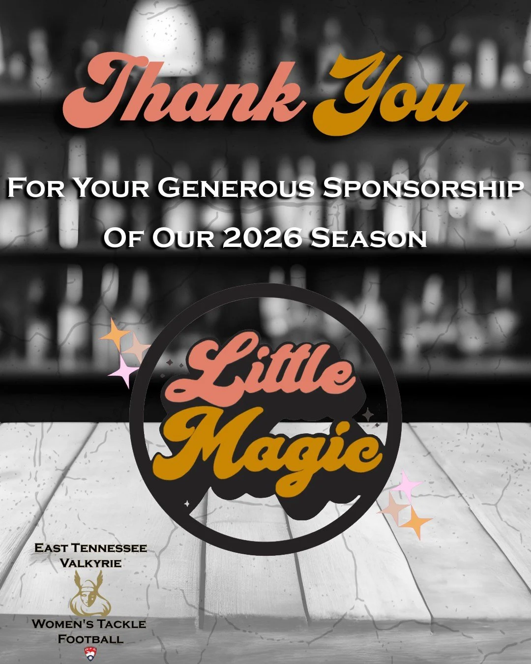 Sponsorship from Little Magic in Johnson City