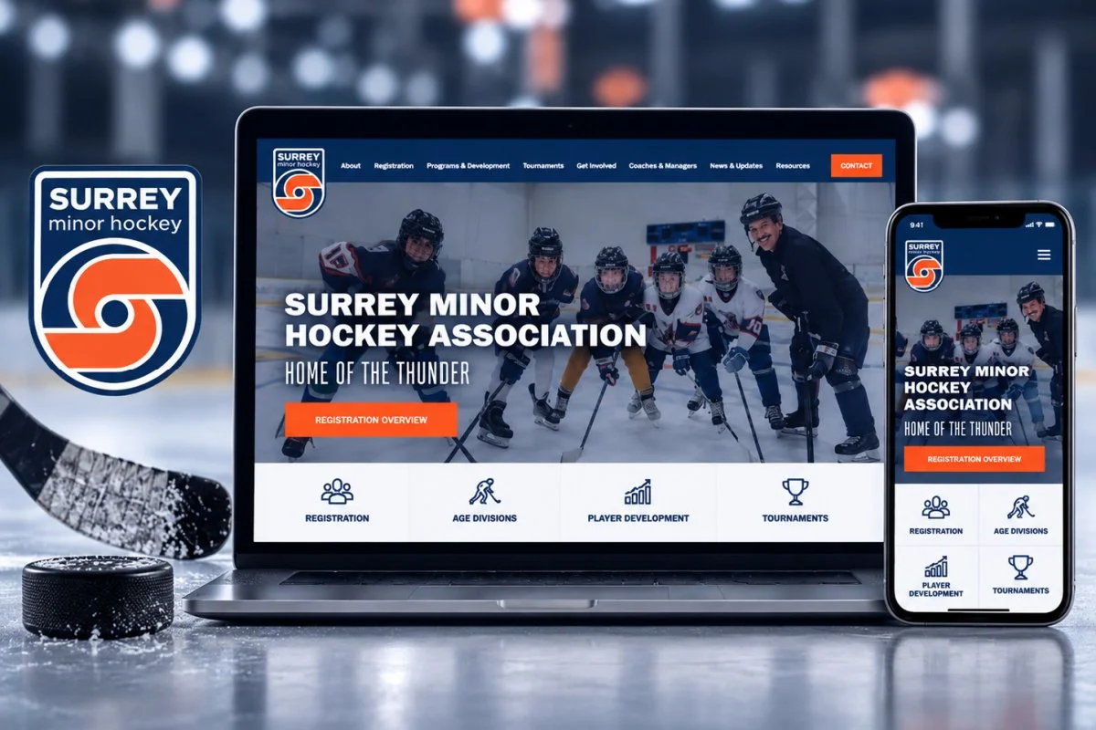 KJB Digital Completes New Website for Surrey Minor Hockey Association