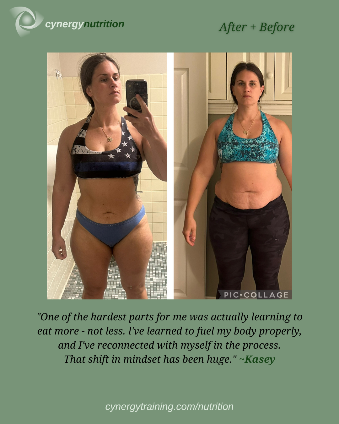 Cynergy Nutrition: Kasey | Before & After