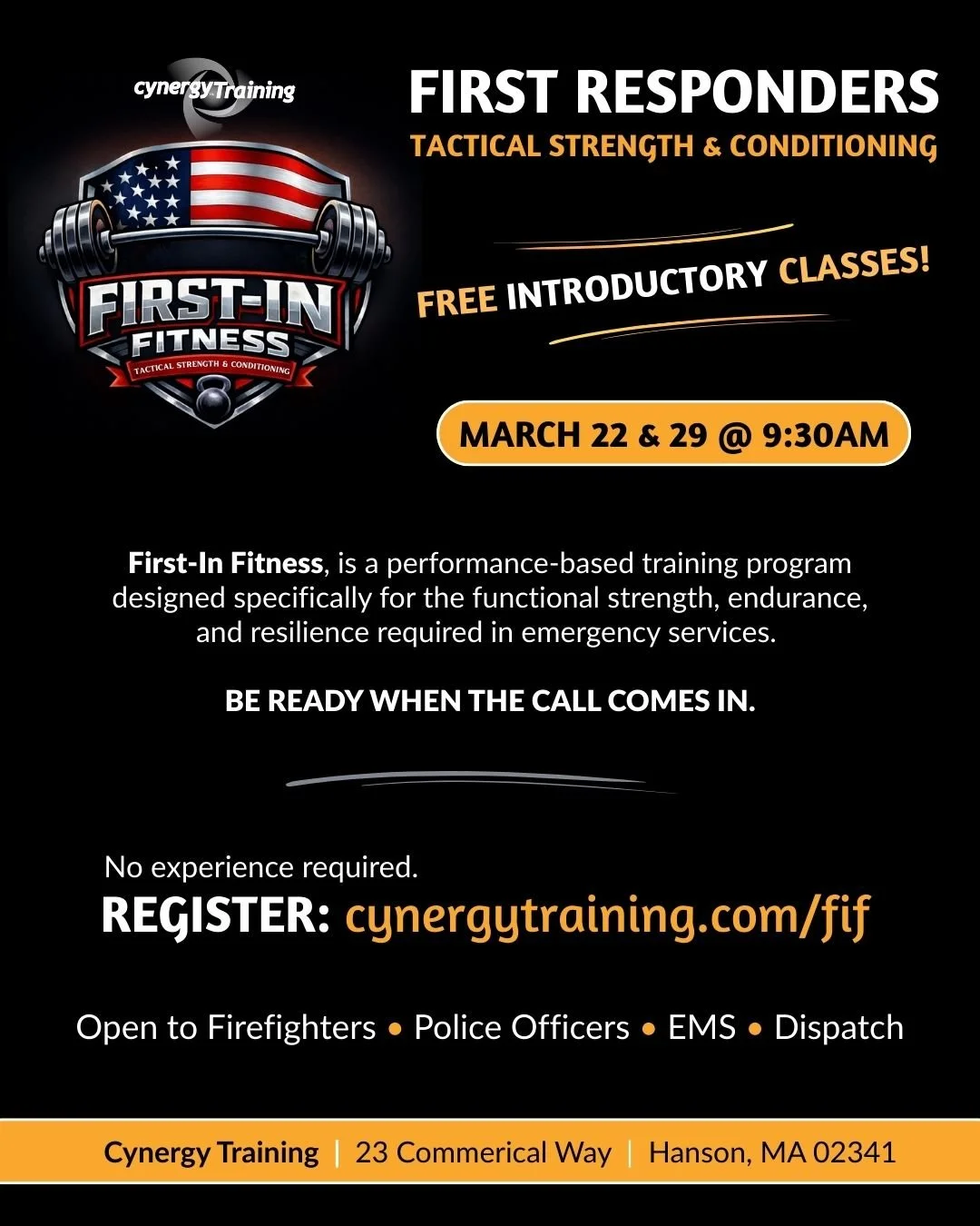 First-In Fitness: A Tactical Training Program Built for First Responders
