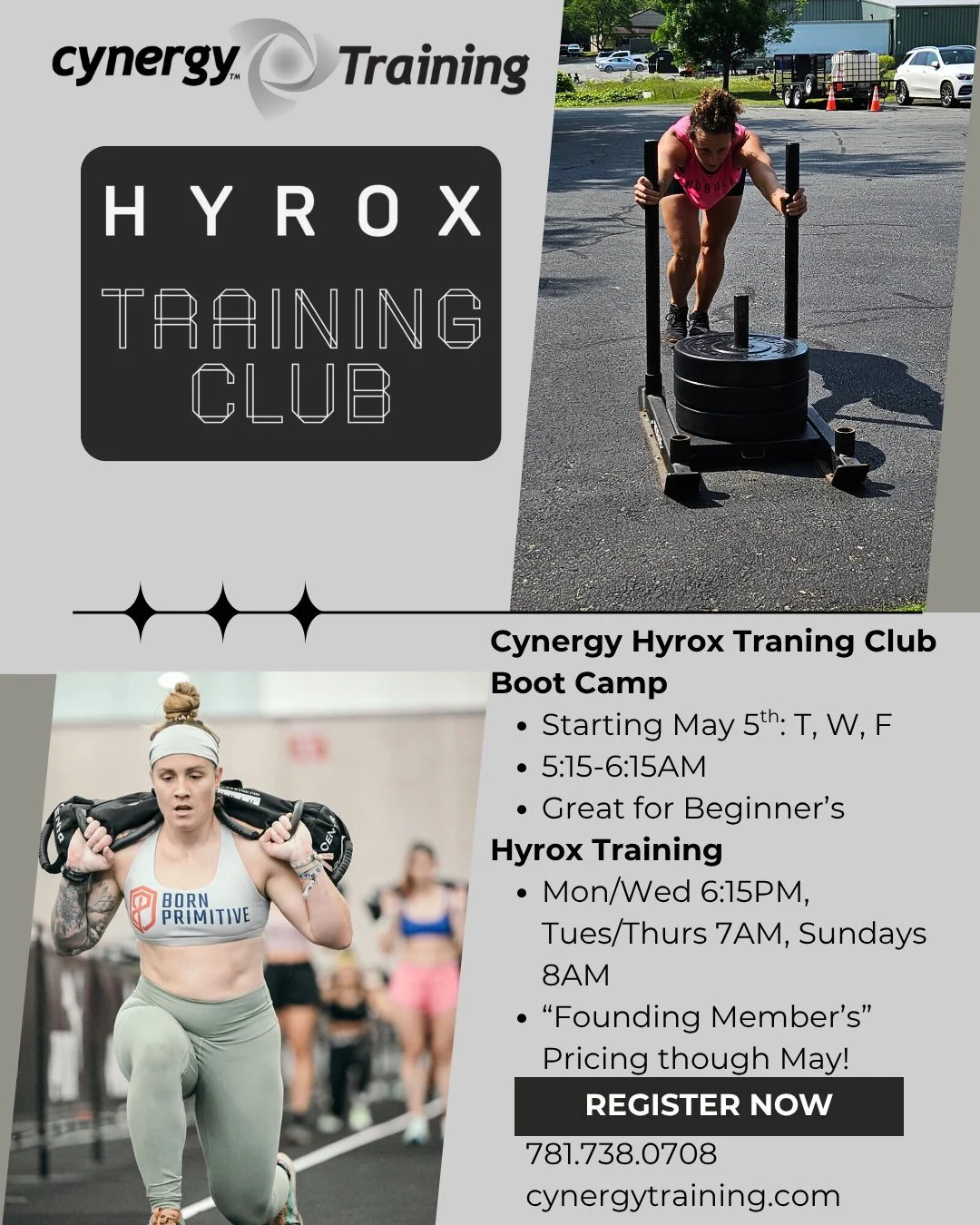 Looking for a place to train for your next Hyrox Race?  We've got you covered.  5 class options to chose from per week! 
Check it out:  https://cynergytraining.com/classes/#hyrox